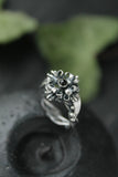 Spider lily ring Flower proposal ring silversmithing