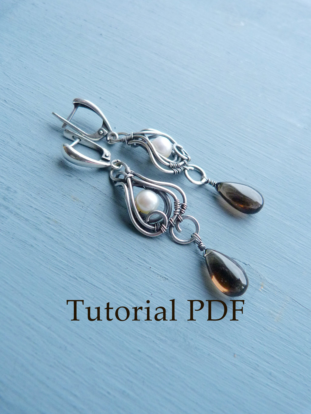 Wire wrapped tutorial Earrings without soldering Silver Wire weave