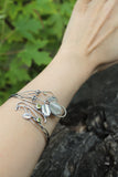 Raspberry botanical bracelet Silversmithing jewelry