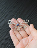 Butterfly brooch Hand fabricated jewelry Wire wrapping