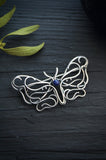 Butterfly brooch Hand fabricated jewelry Wire wrapping