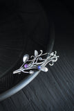 Blueberry brooch Botanical jewelry Silversmithing