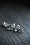 Blueberry brooch Botanical jewelry Silversmithing