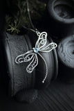 Silver Dragonfly pendant Hand fabricated jewelry