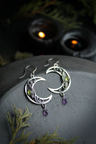 Moon earrings Celestial jewelry Silversmithing