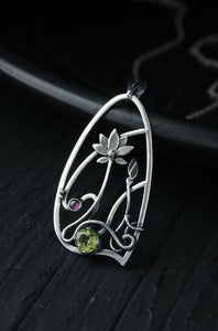 Lotus flower pendant Silversmithing