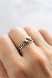 Ginkgo leaf ring Silver elven ring Botanical jewelry