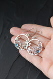 Ginkgo leaf circle earrings Plant jewelry Hand fabricated
