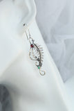 Fern earrings Elven jewelry Botanical earrings Silversmithing
