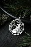 Fox and hare silver necklace Frieandship pendant