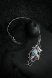 Forest necklace with labradorite Sterling silver wedding necklace Woodland theme
