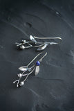 Blueberry silver earrings Artisan jewelry