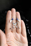 Blueberry silver earrings Artisan jewelry