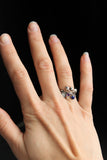 Blueberry ring Botanical engagement ring Silversmithing