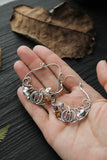 Pupkins earrings Plant silver jewelry