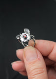 Wild rose ring Botanical jewelry Hand fabricated