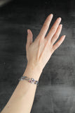 Raspberry silver bracelet Botanical jewelry