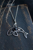 Orca whale silver pendant Artisan jewelry