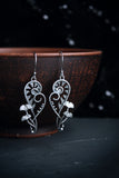 Fern earrings Artisan jewelry