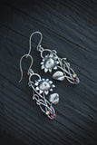 Sunflower earrings Floral jewelry Handcrafted silversmithing