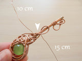 Tutorial jewelry DIY project - Tutorial wire wrapped pendant - Key pendant - Copper soldering